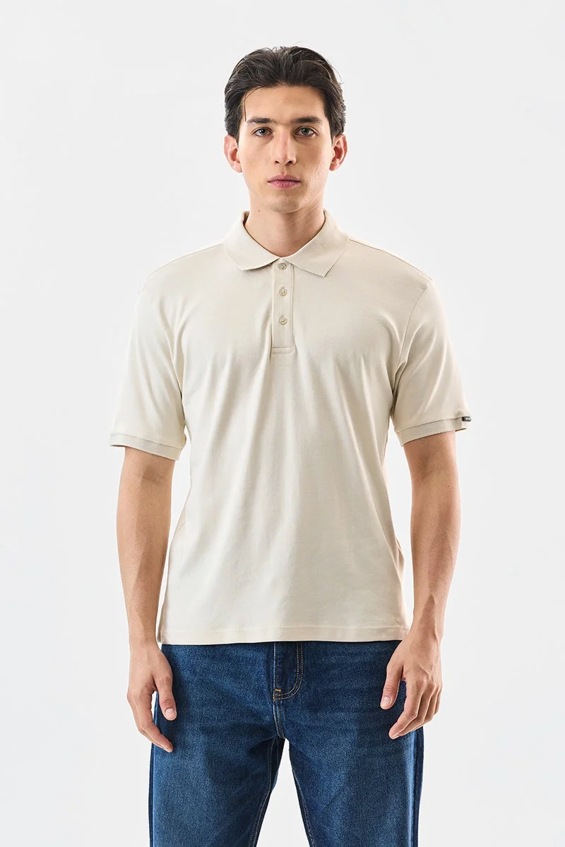 SNITCH Regular Fit 100% Cotton Polo T-Shirt